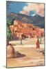 Travel Poster for Taos Pueblo-null-Mounted Art Print