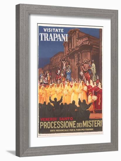 Travel Poster for Trapani-null-Framed Art Print