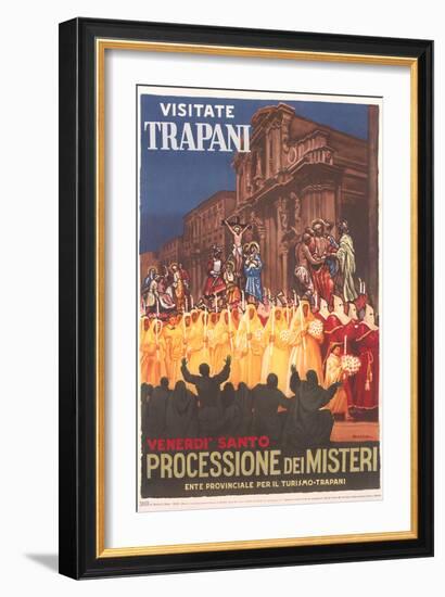 Travel Poster for Trapani-null-Framed Art Print