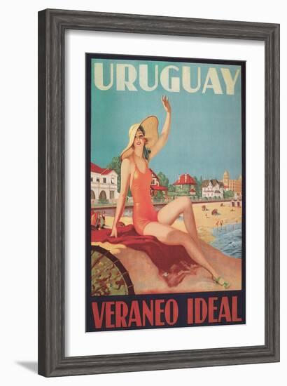 Travel Poster for Uruguay-null-Framed Art Print