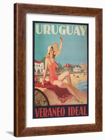 Travel Poster for Uruguay-null-Framed Art Print