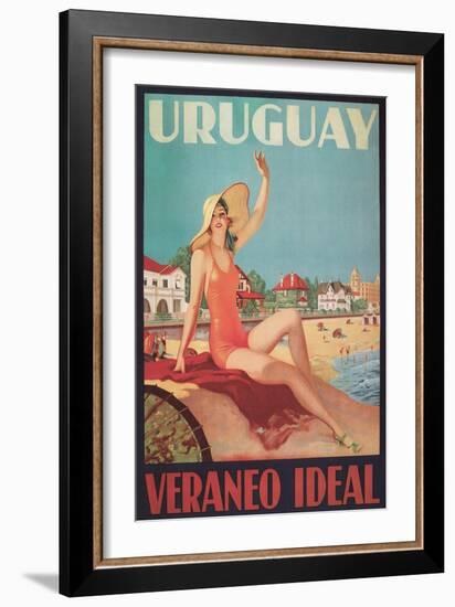 Travel Poster for Uruguay-null-Framed Art Print