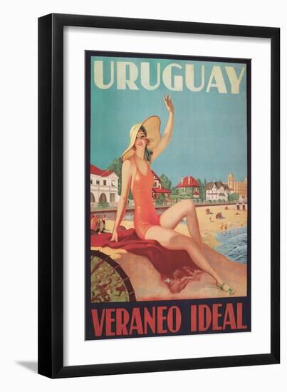 Travel Poster for Uruguay-null-Framed Art Print