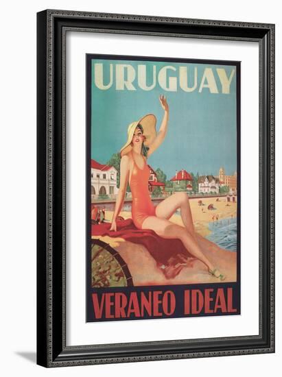 Travel Poster for Uruguay-null-Framed Art Print