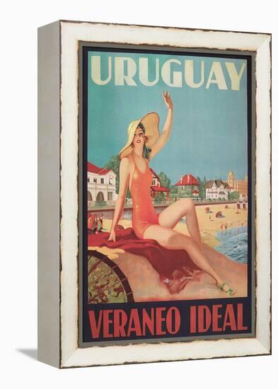 Travel Poster for Uruguay-null-Framed Stretched Canvas