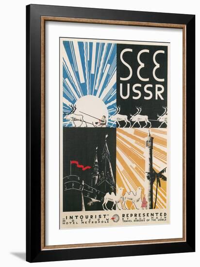 Travel Poster for USSR-null-Framed Art Print