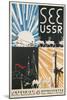 Travel Poster for USSR-null-Mounted Art Print