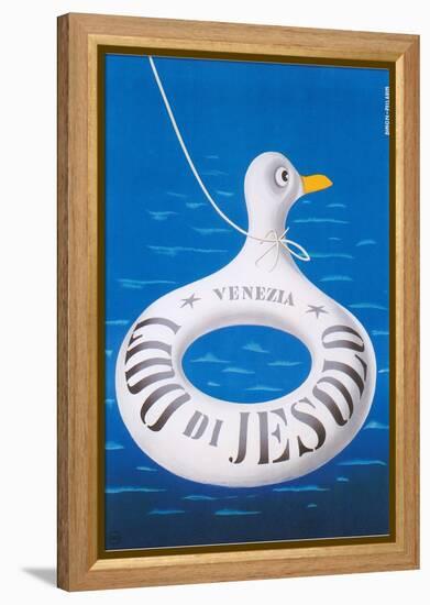 Travel Poster for Venice Lido-null-Framed Stretched Canvas