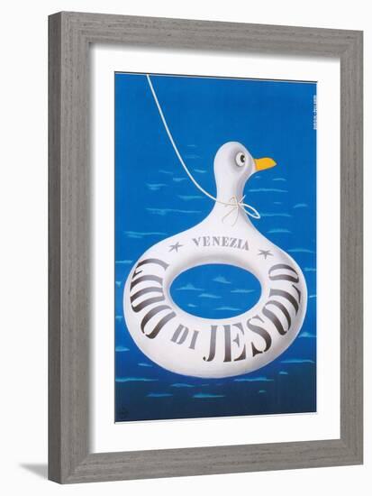 Travel Poster for Venice Lido-null-Framed Art Print