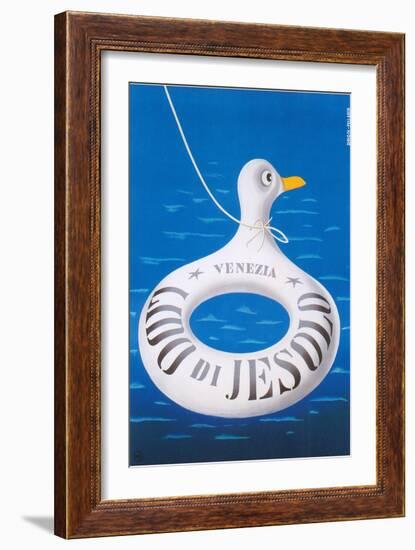 Travel Poster for Venice Lido-null-Framed Art Print