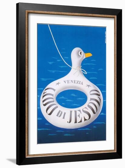 Travel Poster for Venice Lido-null-Framed Art Print