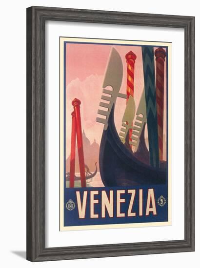 Travel Poster for Venice-null-Framed Art Print