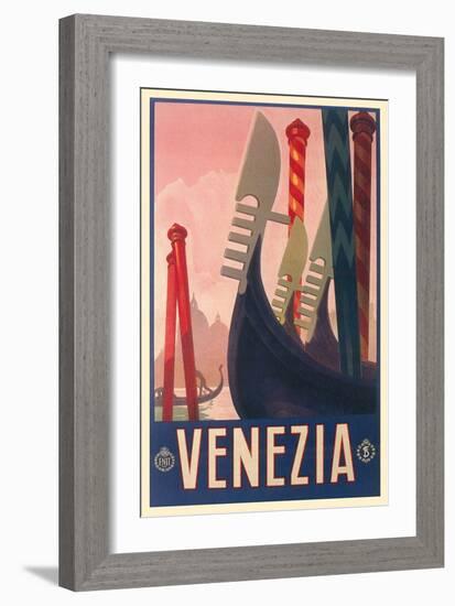 Travel Poster for Venice-null-Framed Art Print