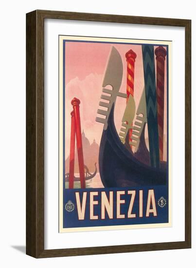 Travel Poster for Venice--Framed Art Print