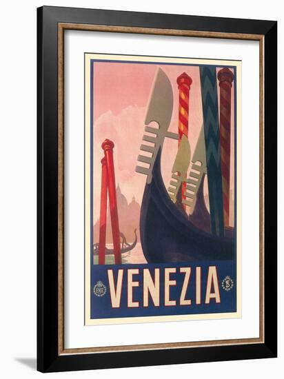 Travel Poster for Venice-null-Framed Art Print