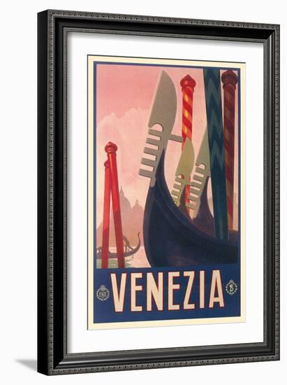 Travel Poster for Venice-null-Framed Art Print