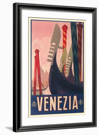 Travel Poster for Venice-null-Framed Art Print