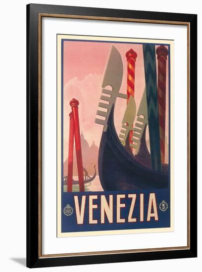 Travel Poster for Venice-null-Framed Art Print