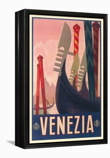 Travel Poster for Venice-null-Framed Stretched Canvas