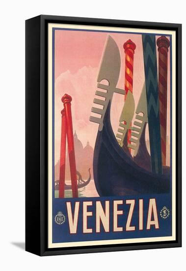 Travel Poster for Venice-null-Framed Stretched Canvas