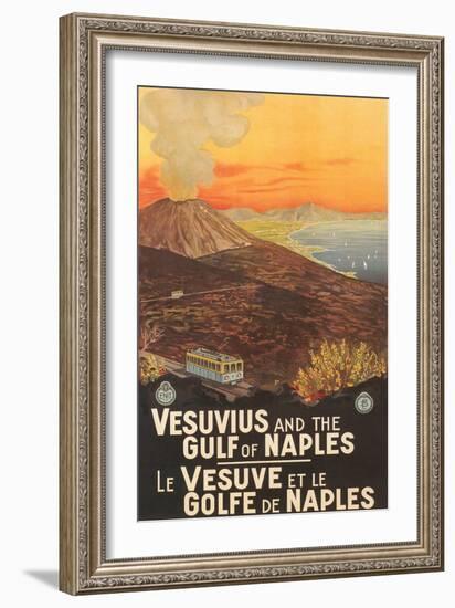 Travel Poster for Vesuvius-null-Framed Art Print