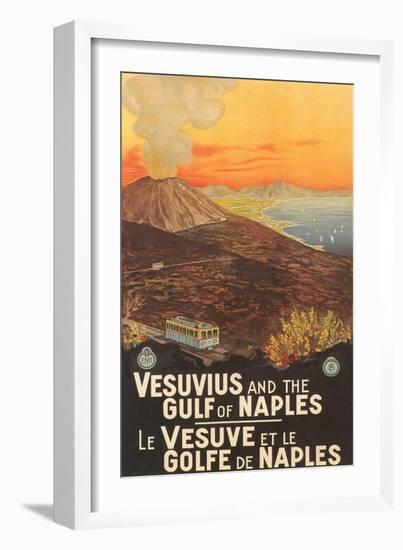 Travel Poster for Vesuvius-null-Framed Art Print