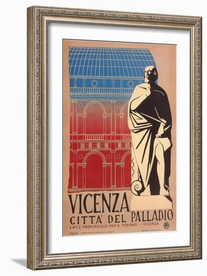 Travel Poster for Vicenza-null-Framed Art Print