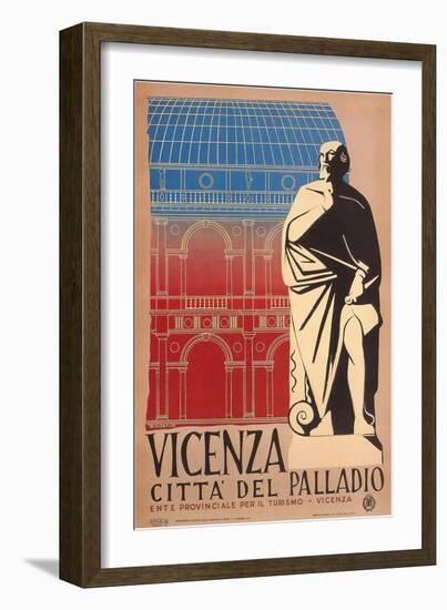 Travel Poster for Vicenza-null-Framed Art Print