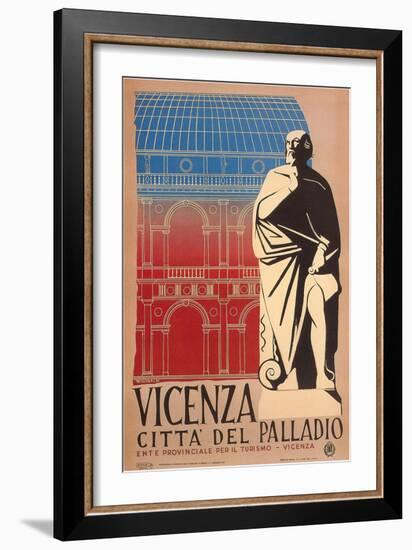 Travel Poster for Vicenza-null-Framed Art Print