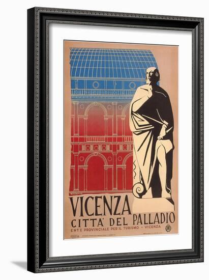 Travel Poster for Vicenza-null-Framed Art Print