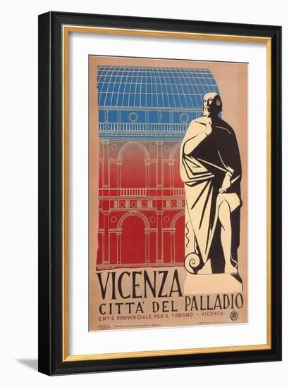 Travel Poster for Vicenza-null-Framed Art Print