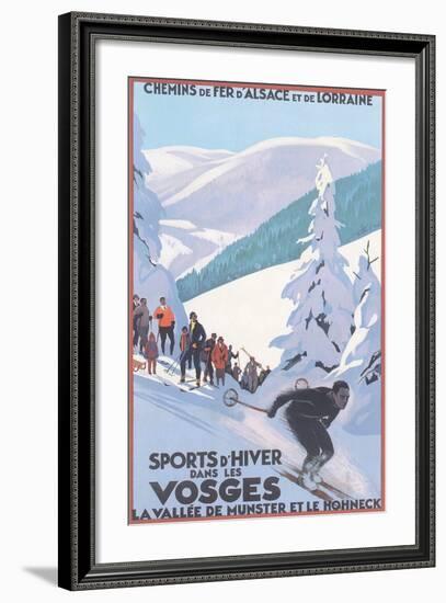 Travel Poster for Vosges-null-Framed Art Print