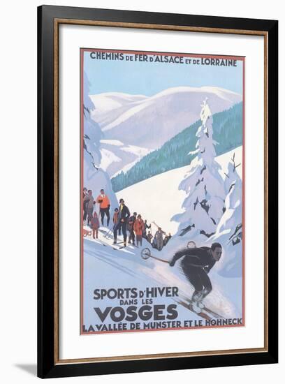 Travel Poster for Vosges-null-Framed Art Print