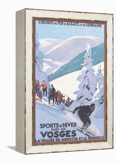 Travel Poster for Vosges-null-Framed Stretched Canvas