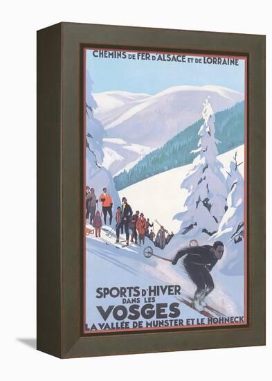 Travel Poster for Vosges-null-Framed Stretched Canvas