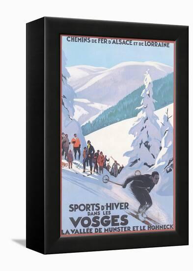 Travel Poster for Vosges-null-Framed Stretched Canvas