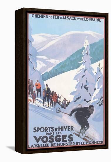 Travel Poster for Vosges-null-Framed Stretched Canvas