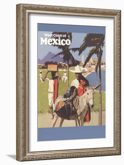 Travel Poster for West Coast of Mexico-null-Framed Art Print