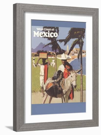 Travel Poster for West Coast of Mexico-null-Framed Art Print