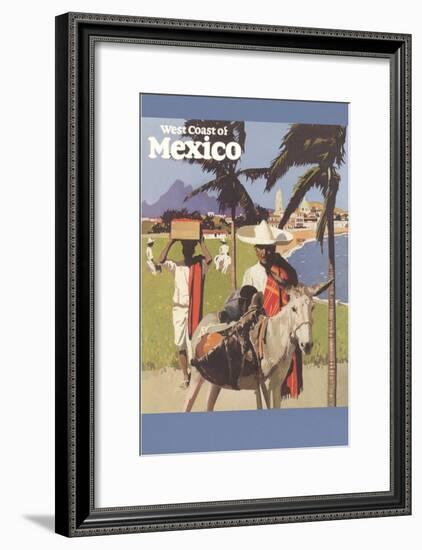 Travel Poster for West Coast of Mexico-null-Framed Art Print