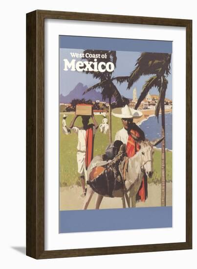 Travel Poster for West Coast of Mexico-null-Framed Art Print