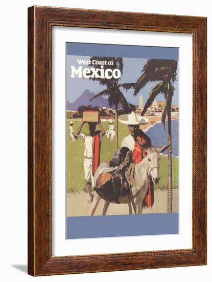 Travel Poster for West Coast of Mexico-null-Framed Art Print