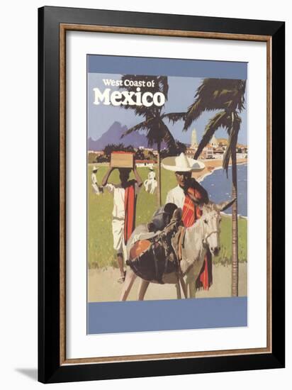 Travel Poster for West Coast of Mexico-null-Framed Art Print