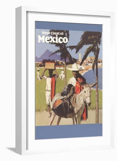 Travel Poster for West Coast of Mexico-null-Framed Art Print