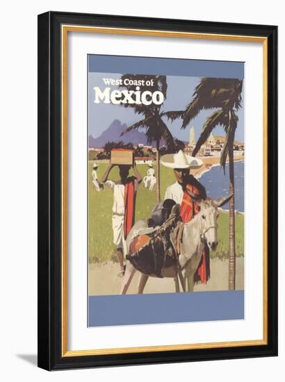 Travel Poster for West Coast of Mexico-null-Framed Art Print