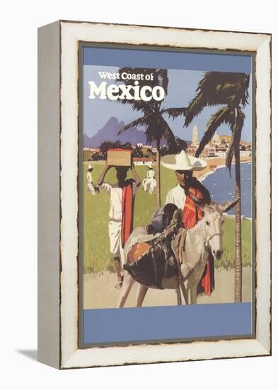 Travel Poster for West Coast of Mexico-null-Framed Stretched Canvas