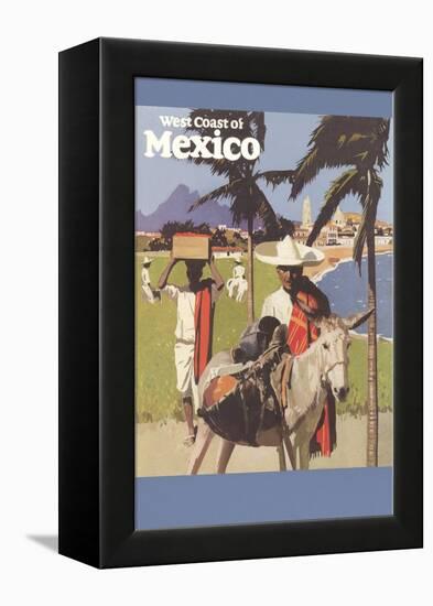 Travel Poster for West Coast of Mexico-null-Framed Stretched Canvas