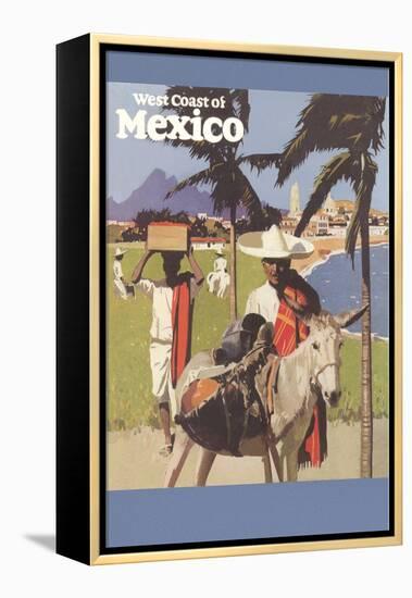 Travel Poster for West Coast of Mexico-null-Framed Stretched Canvas