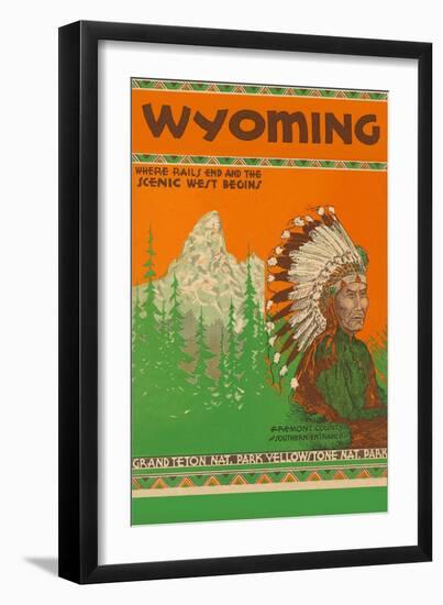 Travel Poster for Wyoming-null-Framed Art Print