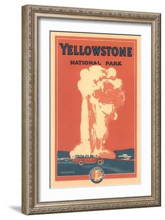 Yellowstone National Park Old Faithful Vintage World Travel Art Poster Print 